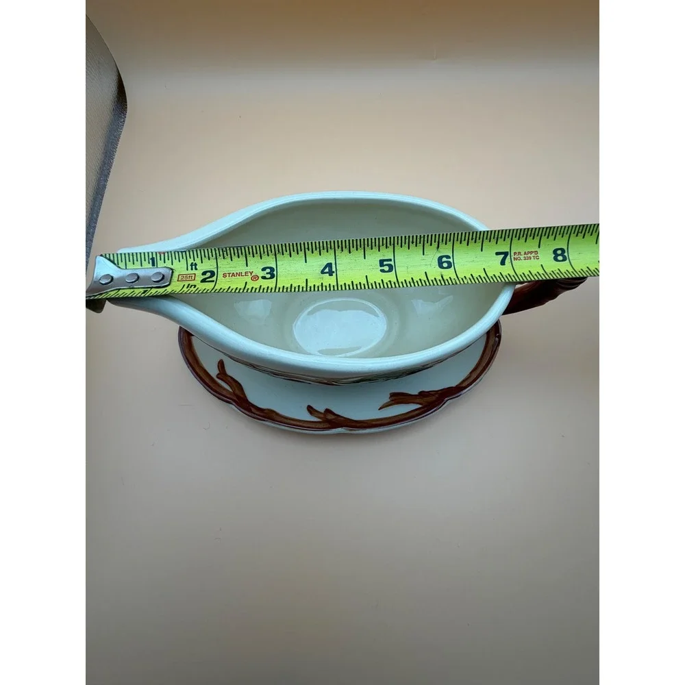 Franciscan Apple Gravy Boat with Attached Underplate Earthenware Made in USA